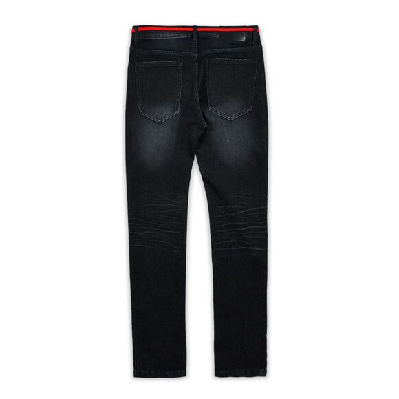 Reason Life of Luxury Graphic Print Skinny Jeans Men’s 42x32 Black Stretch Denim - Picture 2 of 8